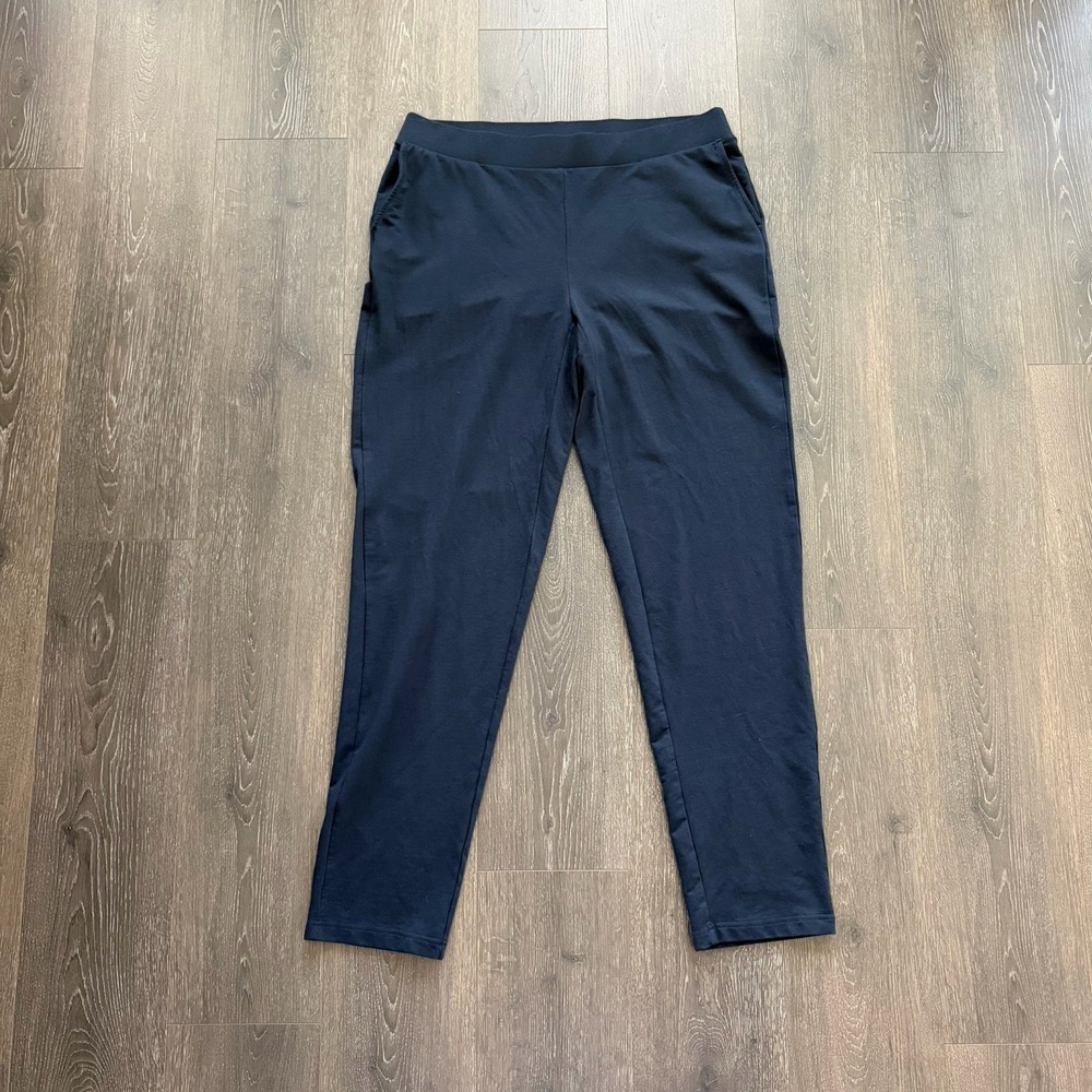 J Jill Pure Jill Affinity French Terry Slim Leg Pants Blue XL Tall Office Work